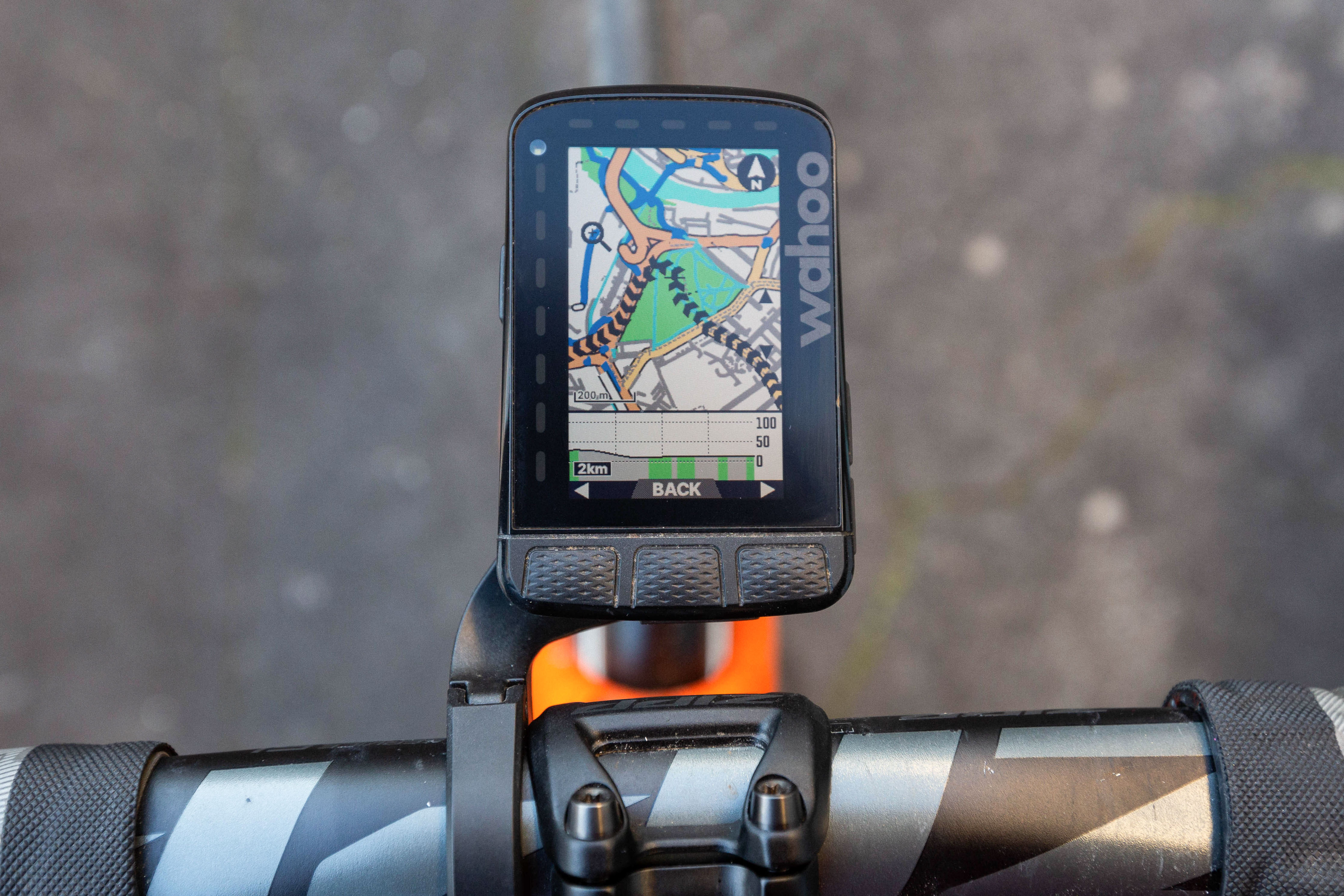 Wahoo Elemnt Roam V2 navigation screen