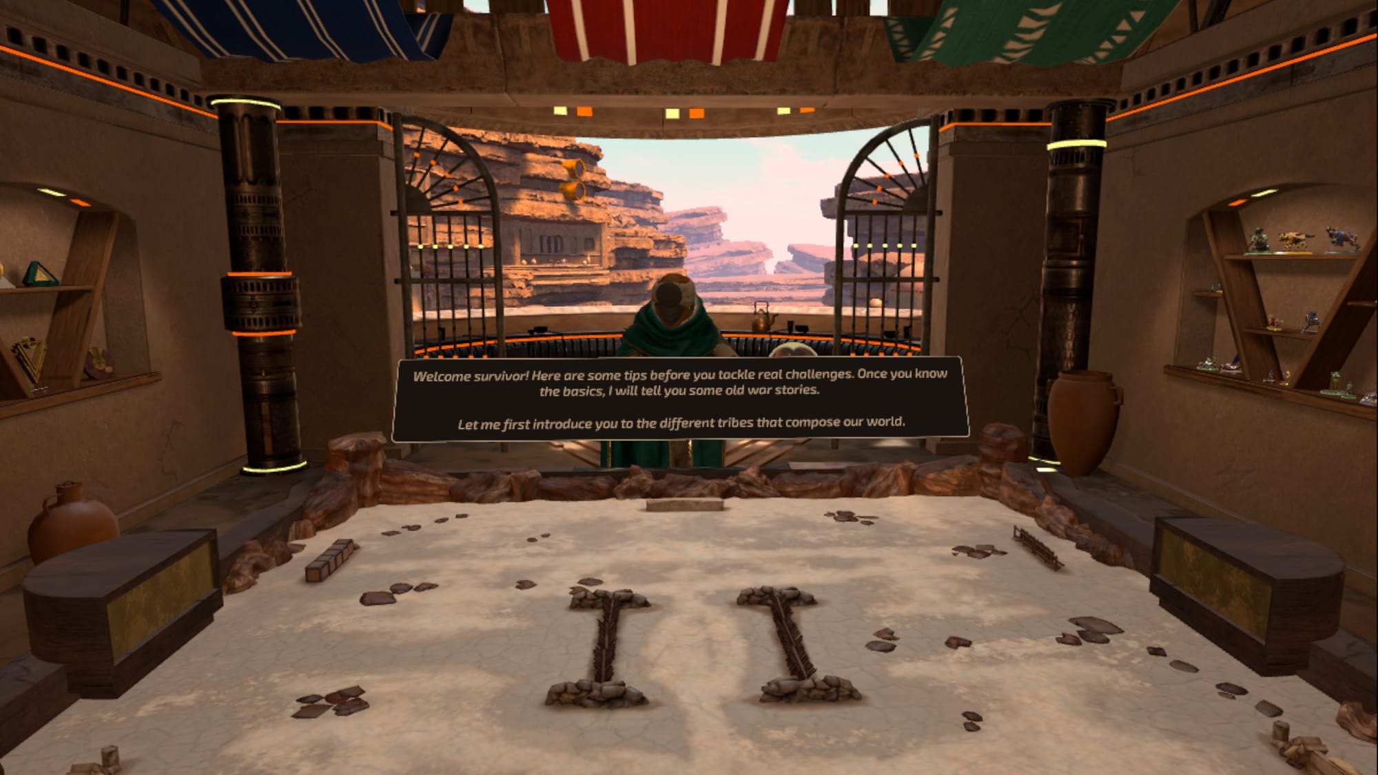 A mysterious figure at the end of the strategy table preparing to discuss the world's different tribes