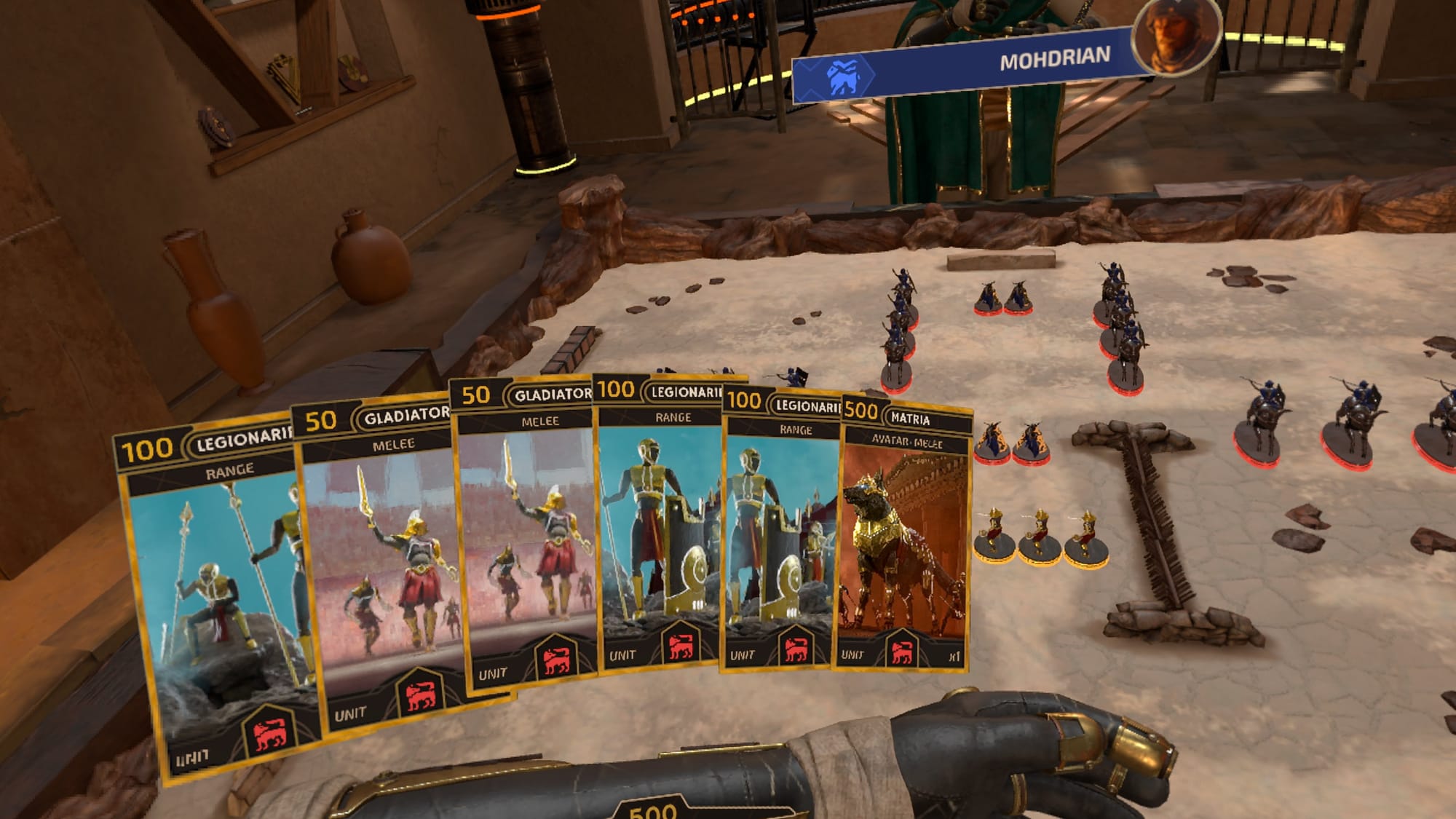 Vestiges screenshot shows a selection of deployable units displayed as cards