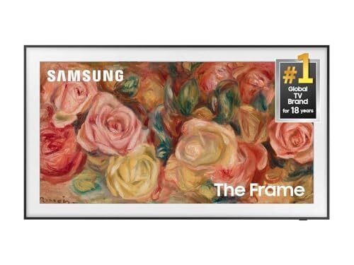 SAMSUNG 85-Inch Class QLED 4K LS03D The Frame Series Quantum HDR Smart TV w/Dolby Atmos, Art Mode, Anti-Reflection, Customizable Frame, Slim Fit Wall Mount with Alexa Built-in (QN85LS03D, 2024 Model)
