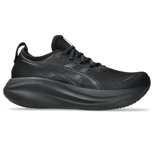 ASICS Men's Gel-Nimbus 27 Running Shoes, 12.5, Black/Graphite Grey
