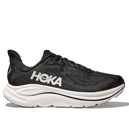 Hoka Women's Clifton 10 Sneaker, Black/White