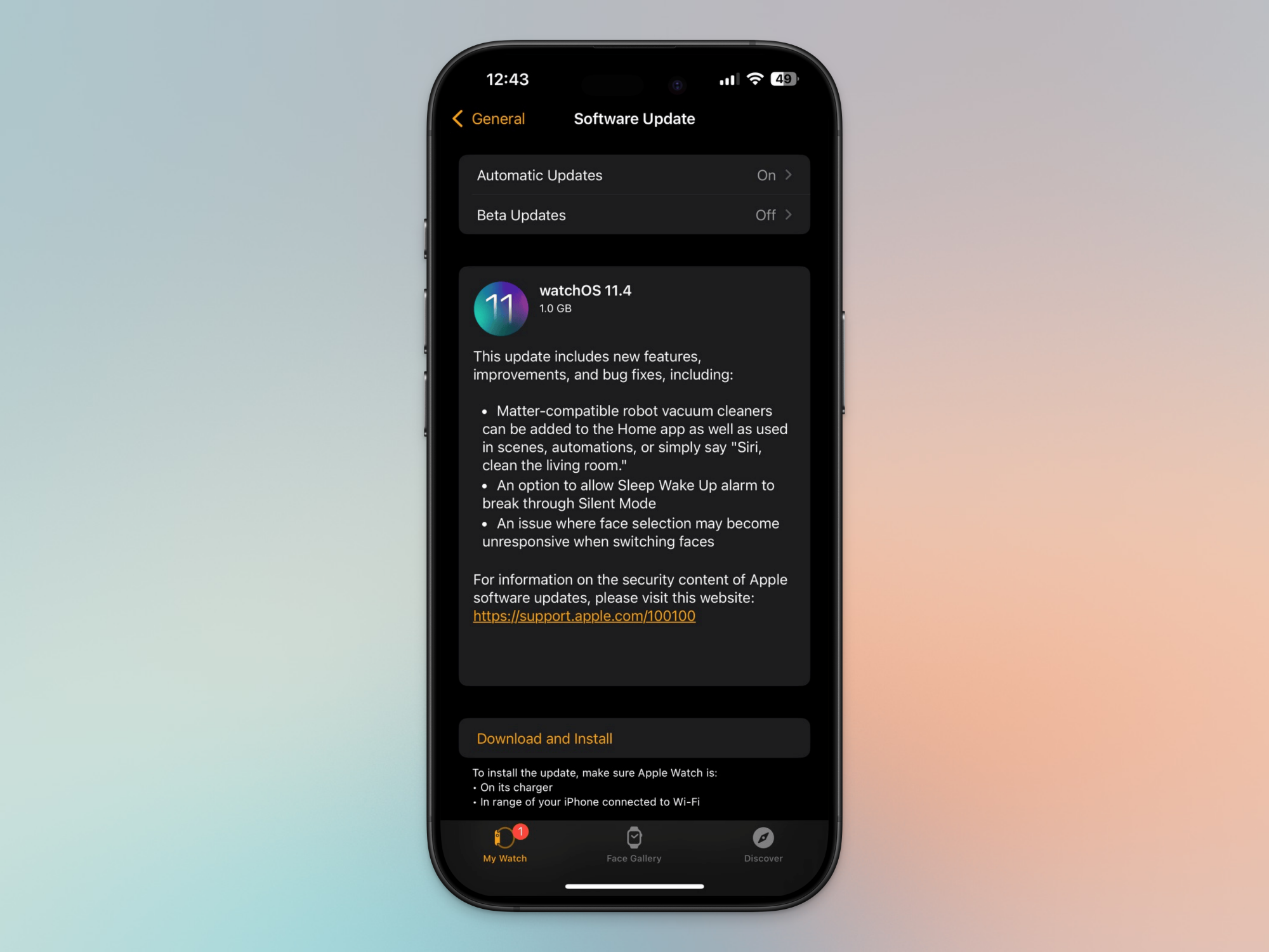 watchOS 11.4 Update.