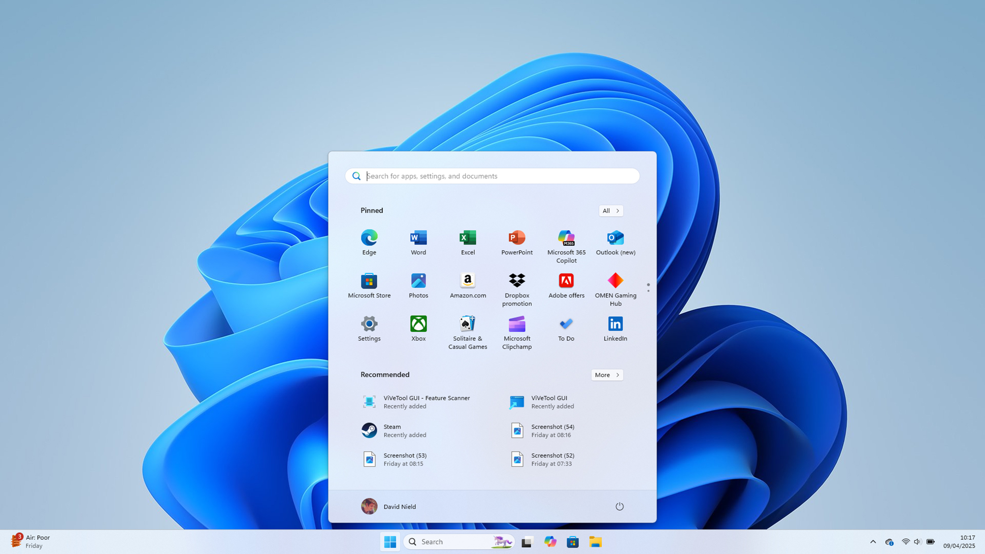 Windows 11 Start menu