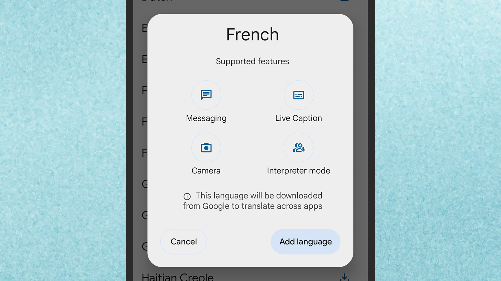 Pixel Live Translate language download