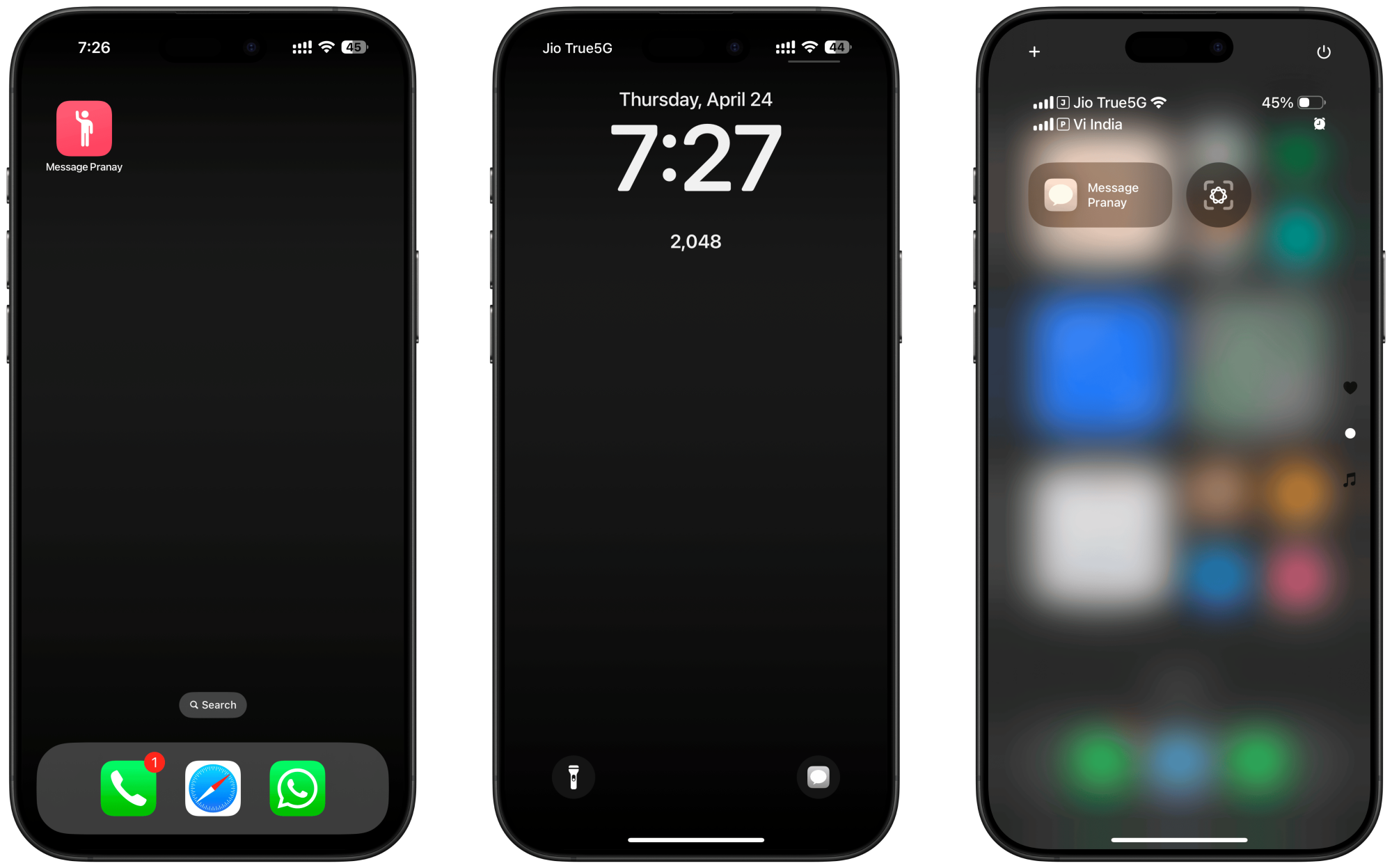 shortcut iOS screenshots