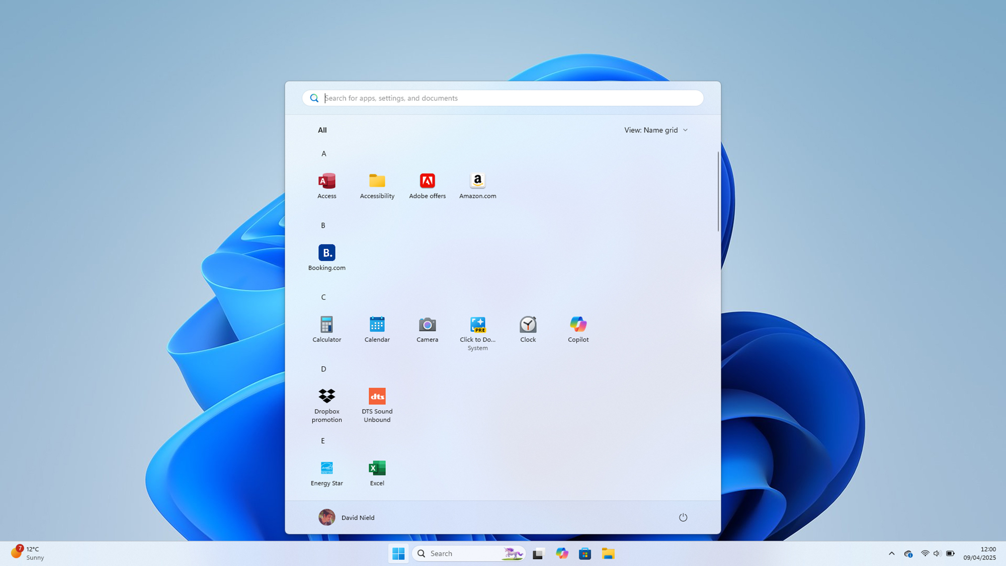 Windows 11 Start menu