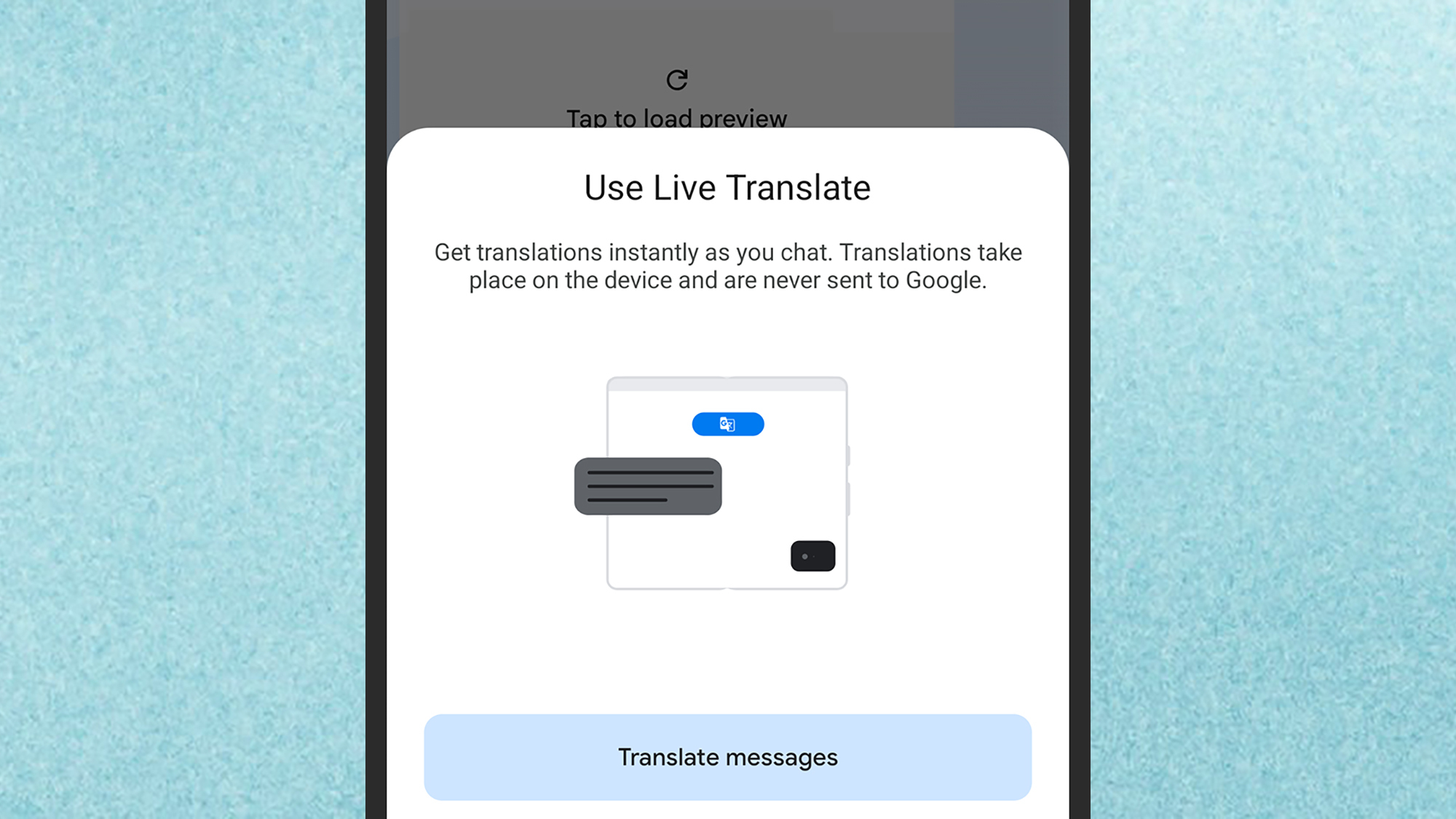 Pixel Live Translate in Messages