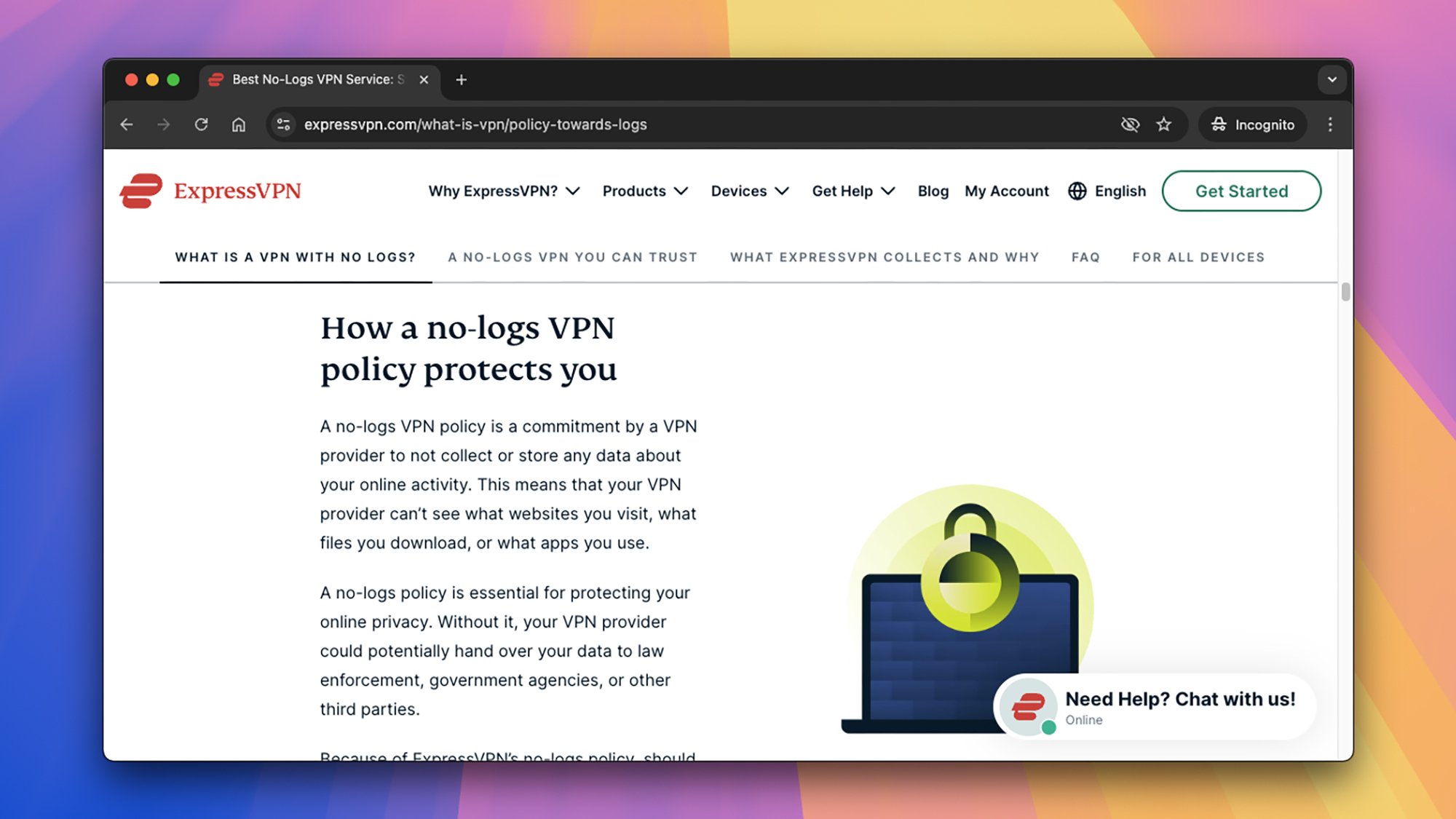 ExpressVPN logs