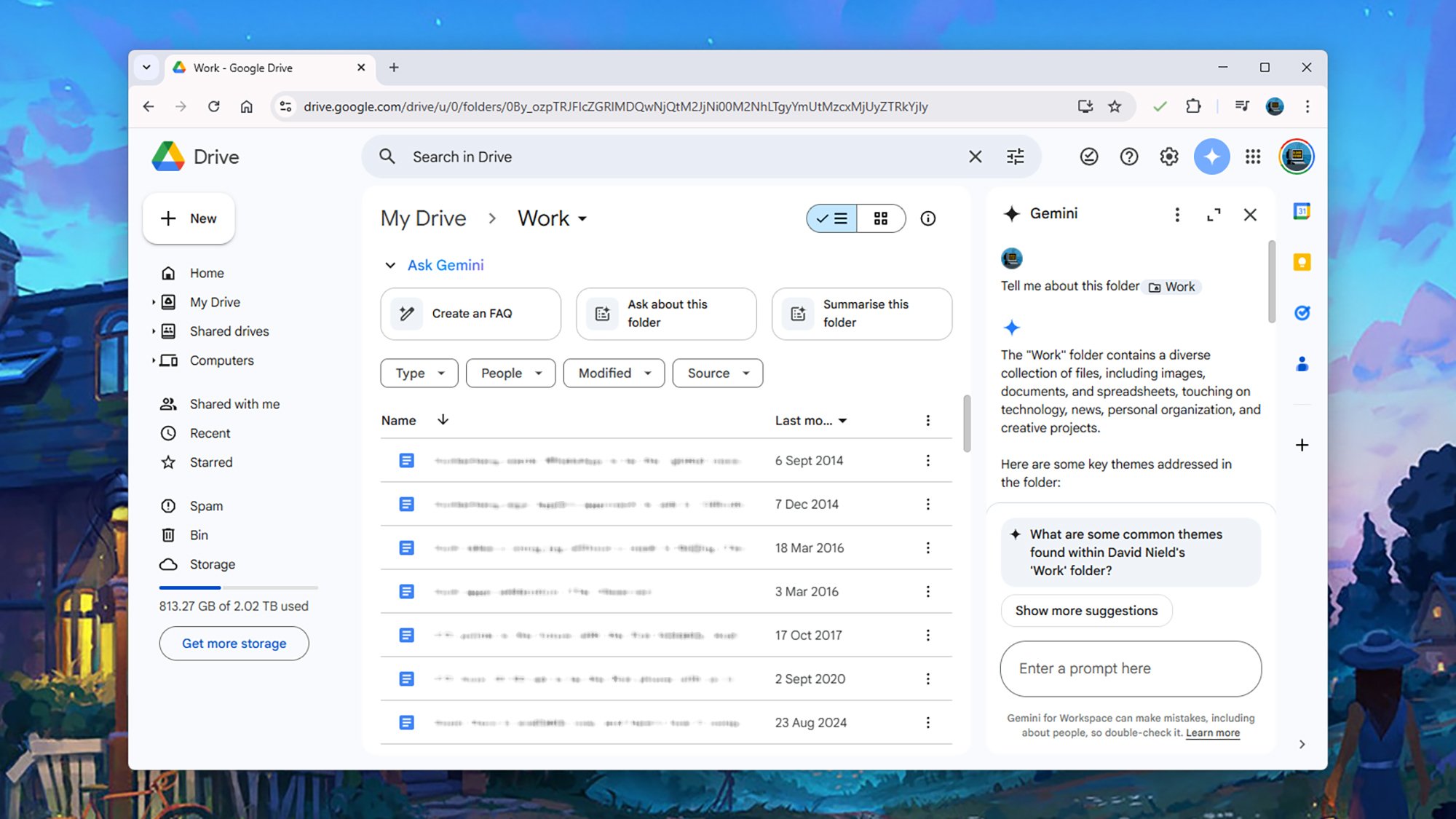 Gemini and Google Drive