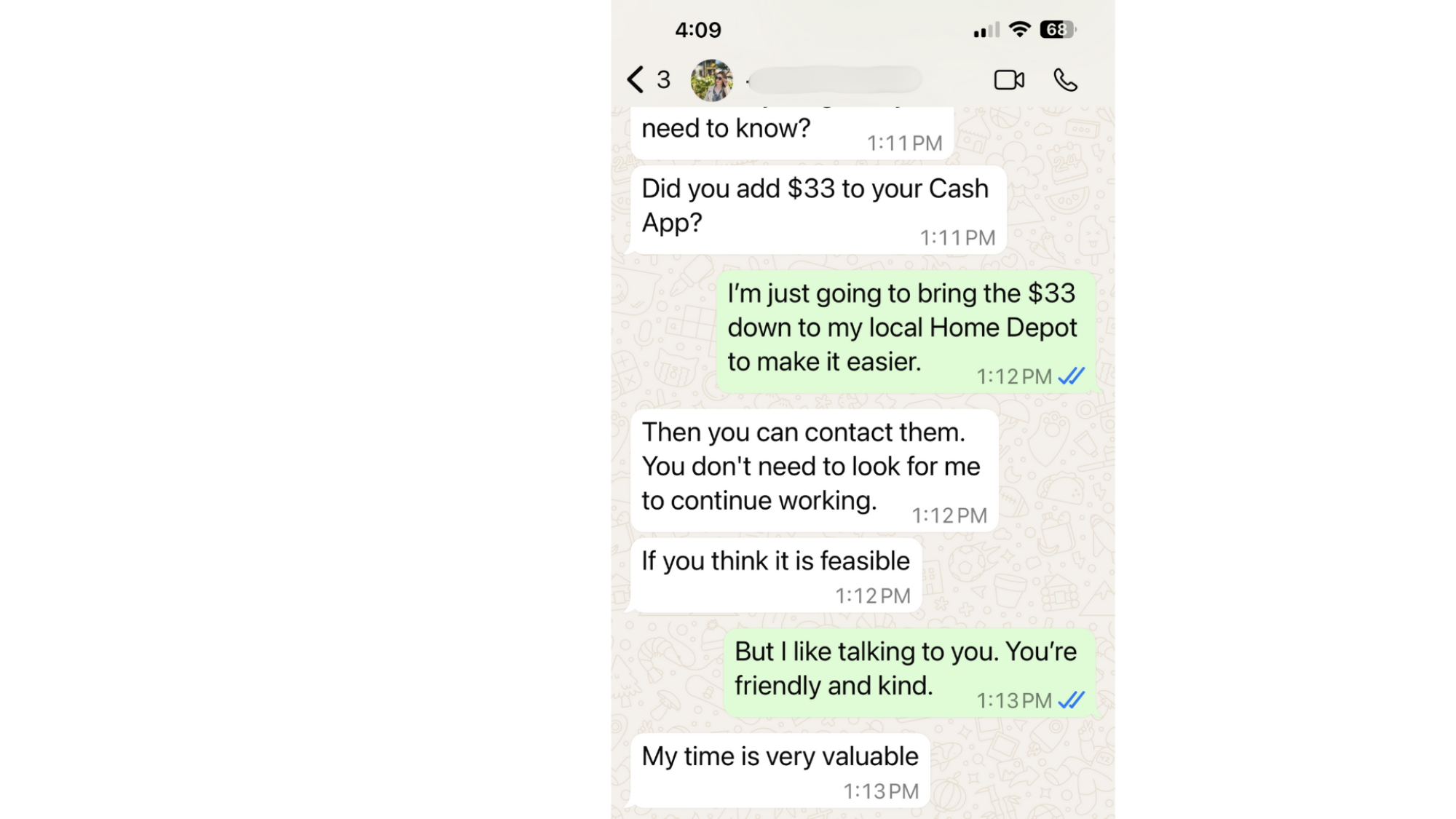 Scam Job Text
