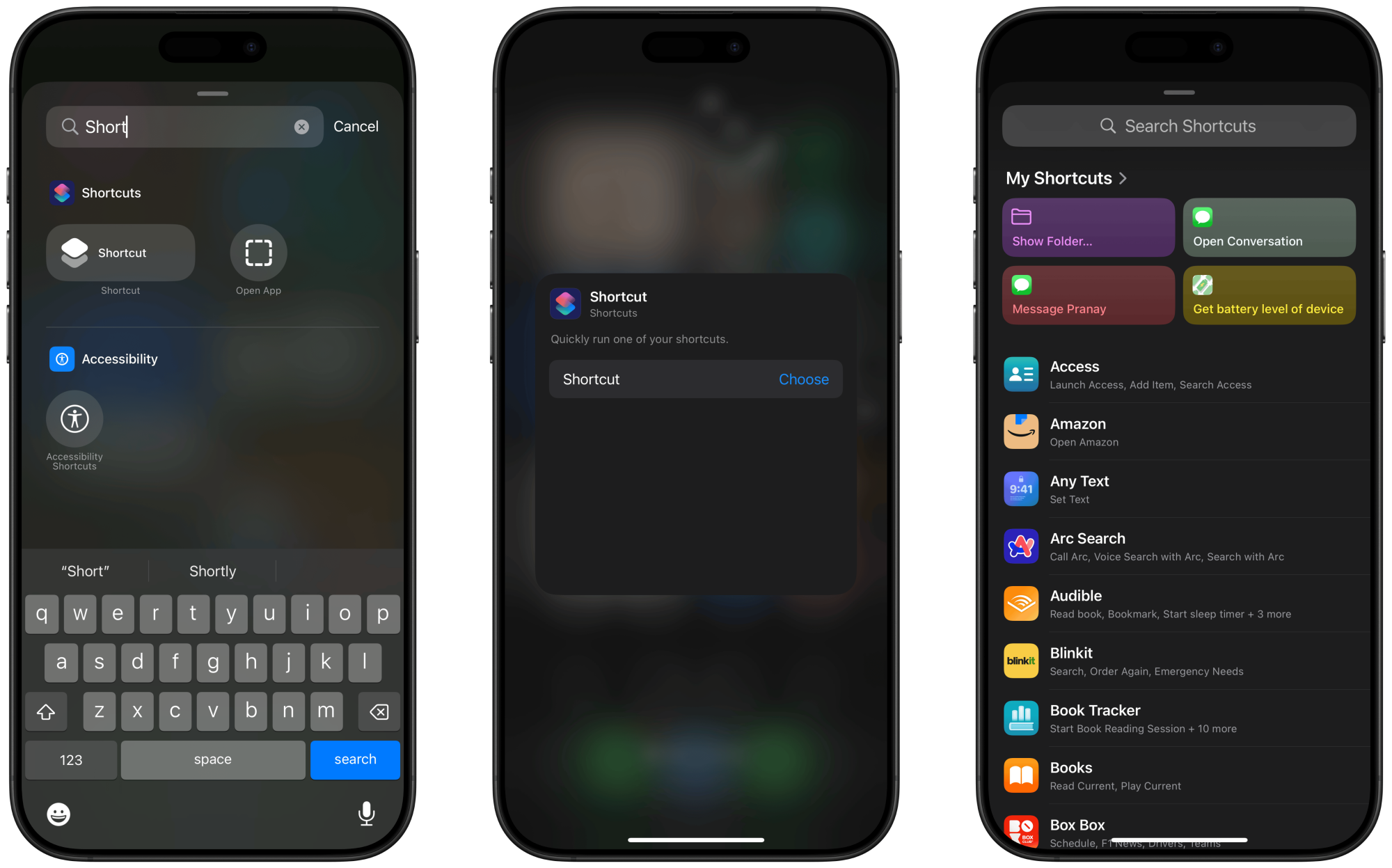 Adding shortcut to the Control Center.