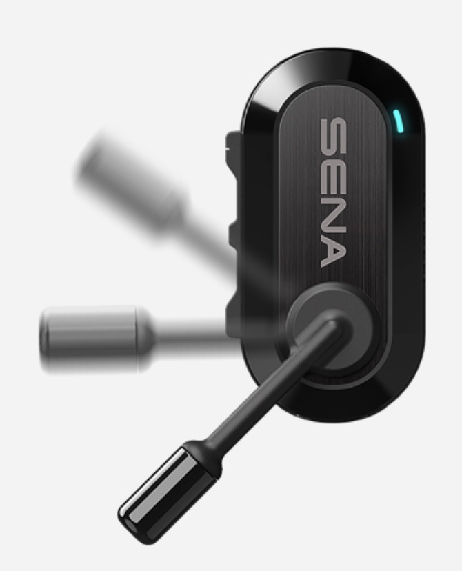 Sena BiKom 20 graphic with microphone in different positions.