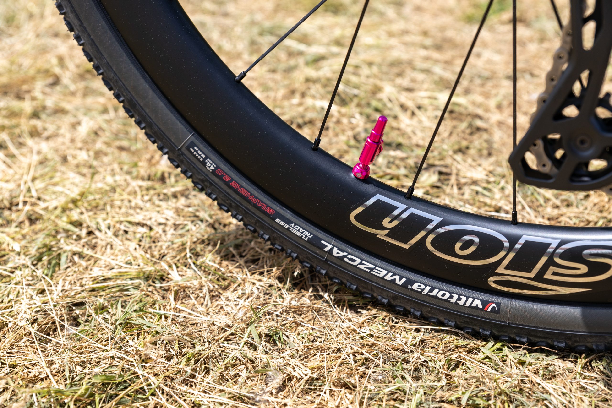 Vittoria Mezcal Gravel Endurance tyre on Lachlan Morton's Cannondale SuperX LAB71 for the 2025 Traka 360