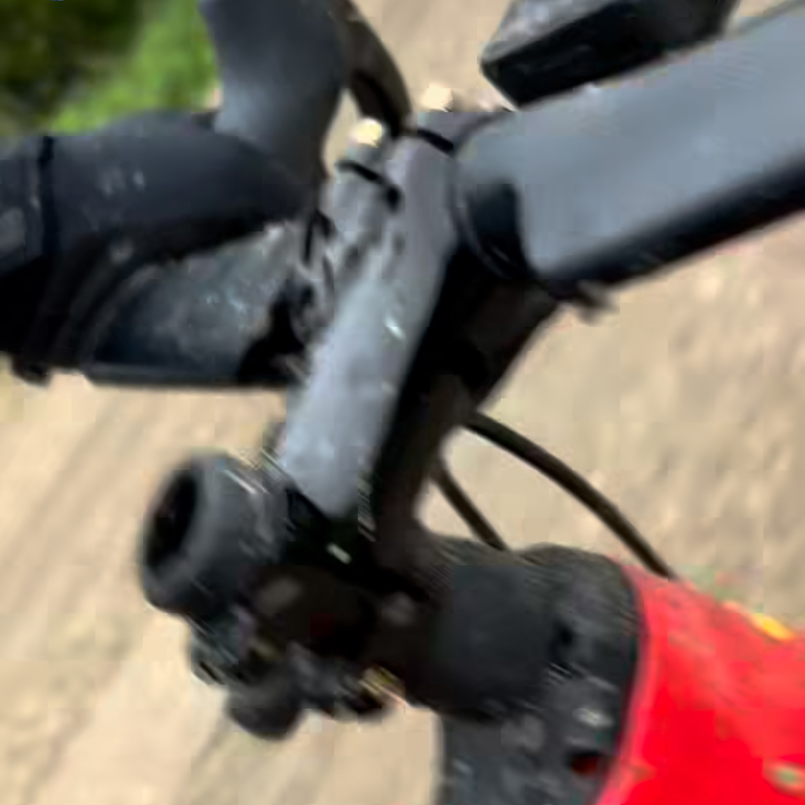 Close-up of Specialized Future Shock suspension.