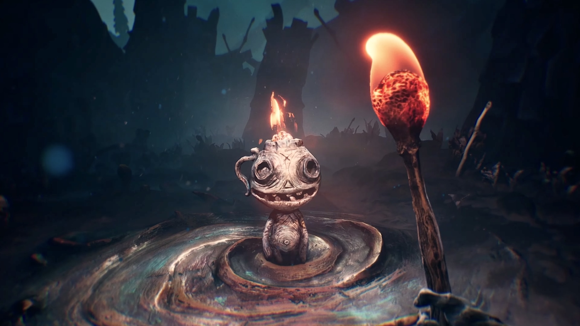 The player encounters a creature called Potboy with a torch.