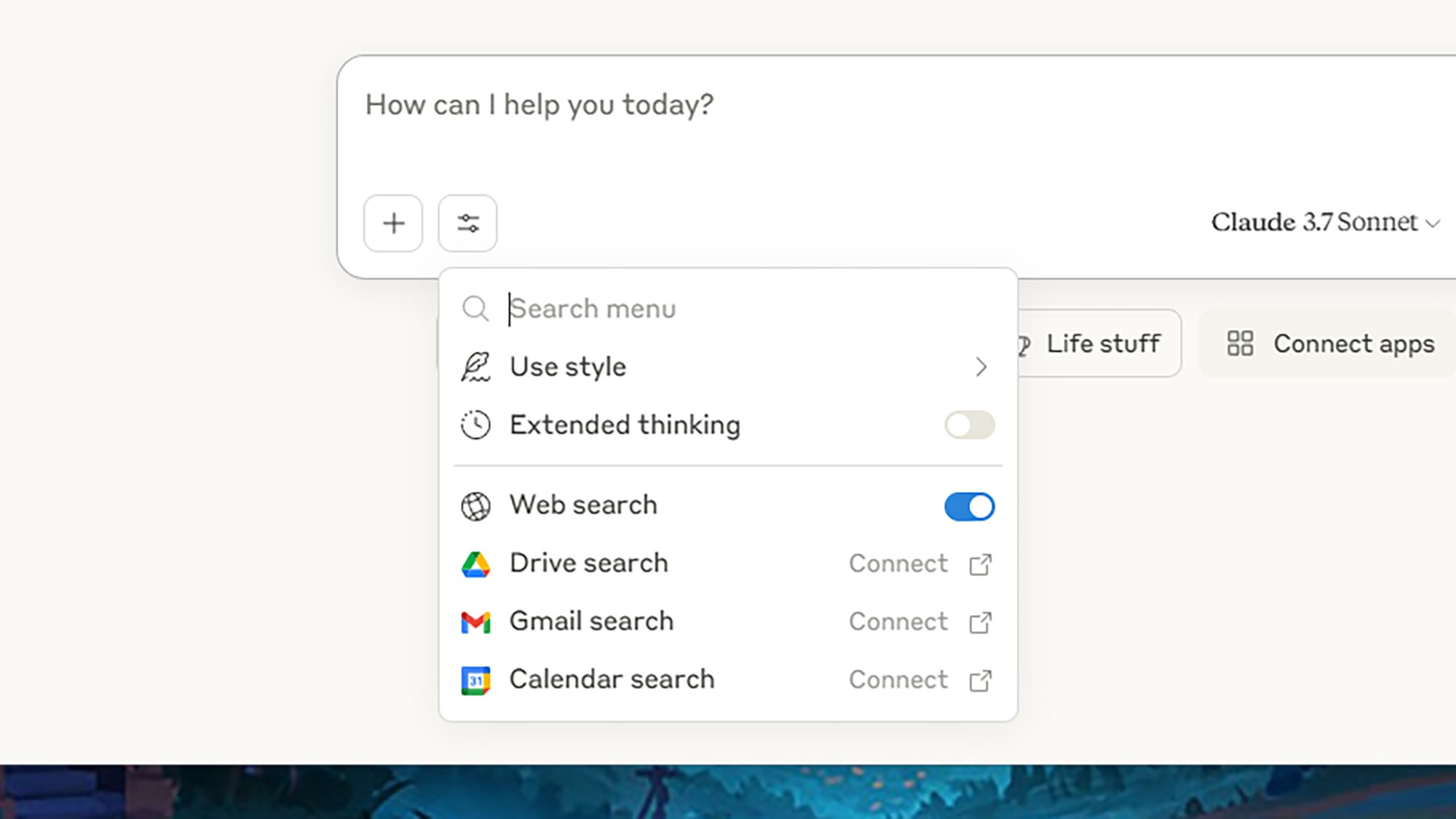 Claude AI web search