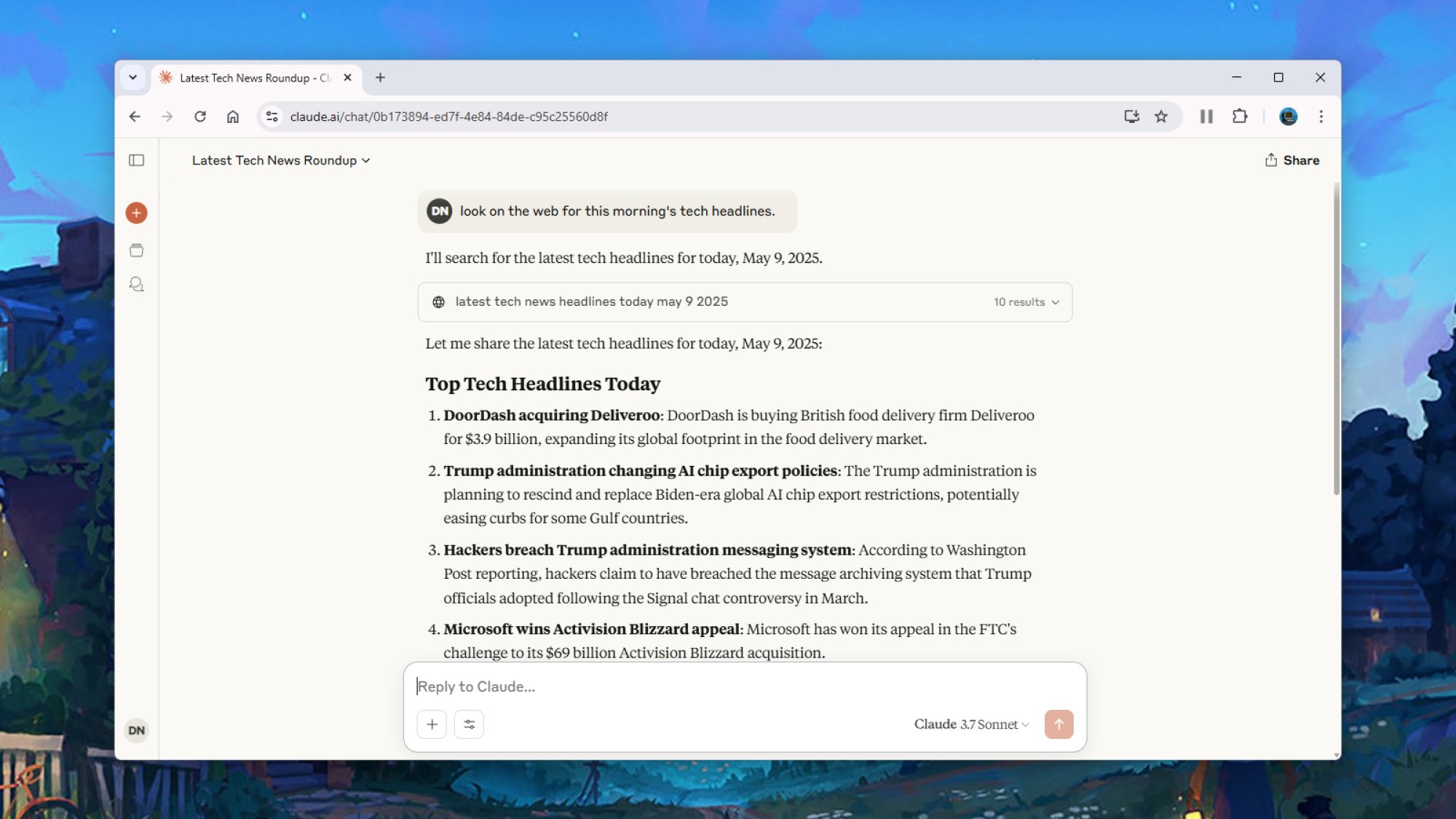 Claude AI web search