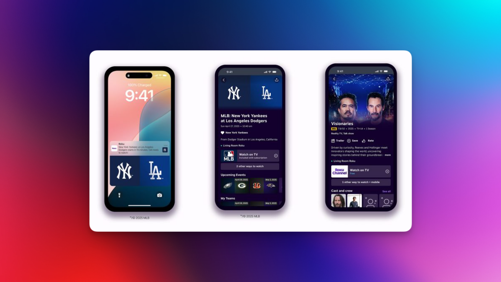 Roku's mobile apps, with all the new features highlighted.