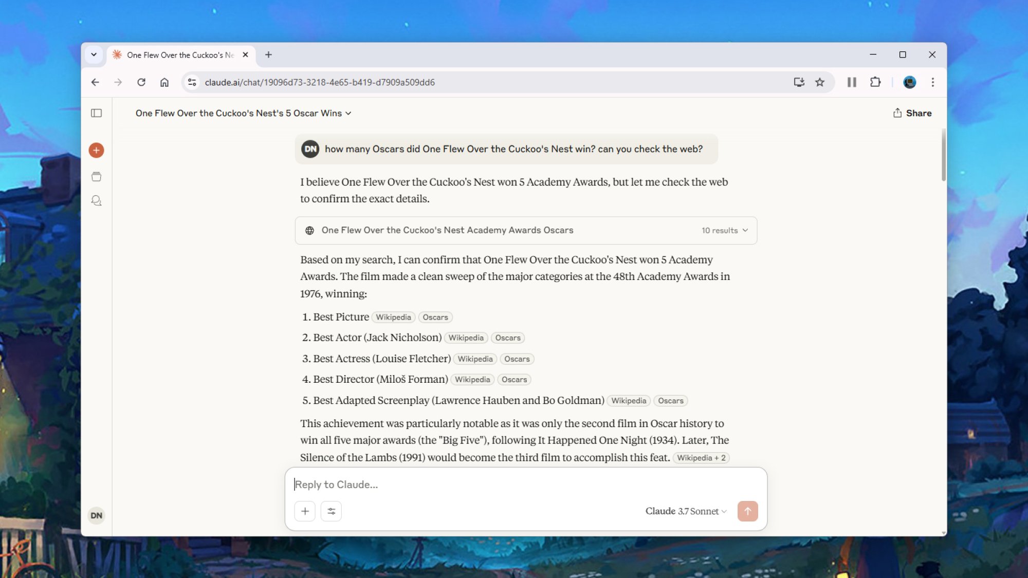 Claude AI web search
