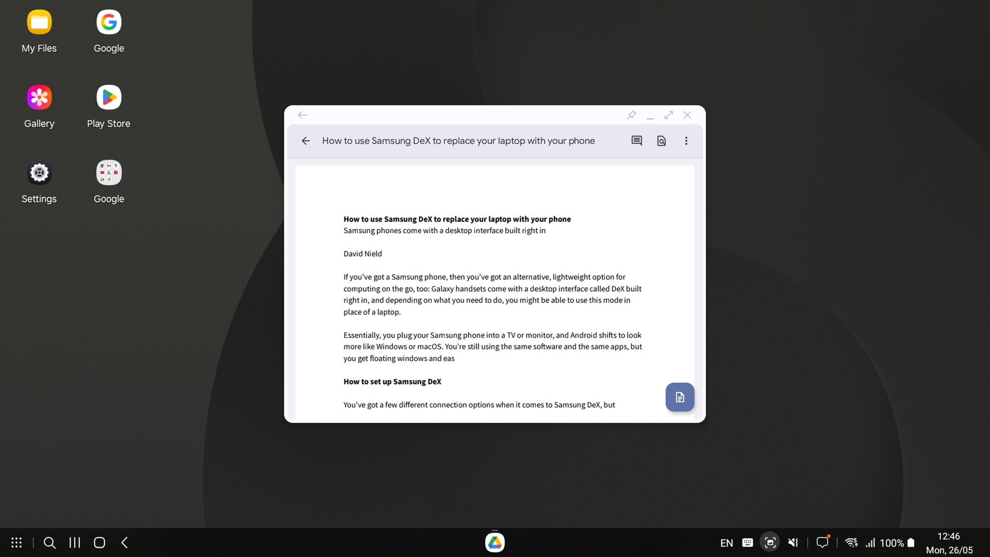 Samsung DeX app