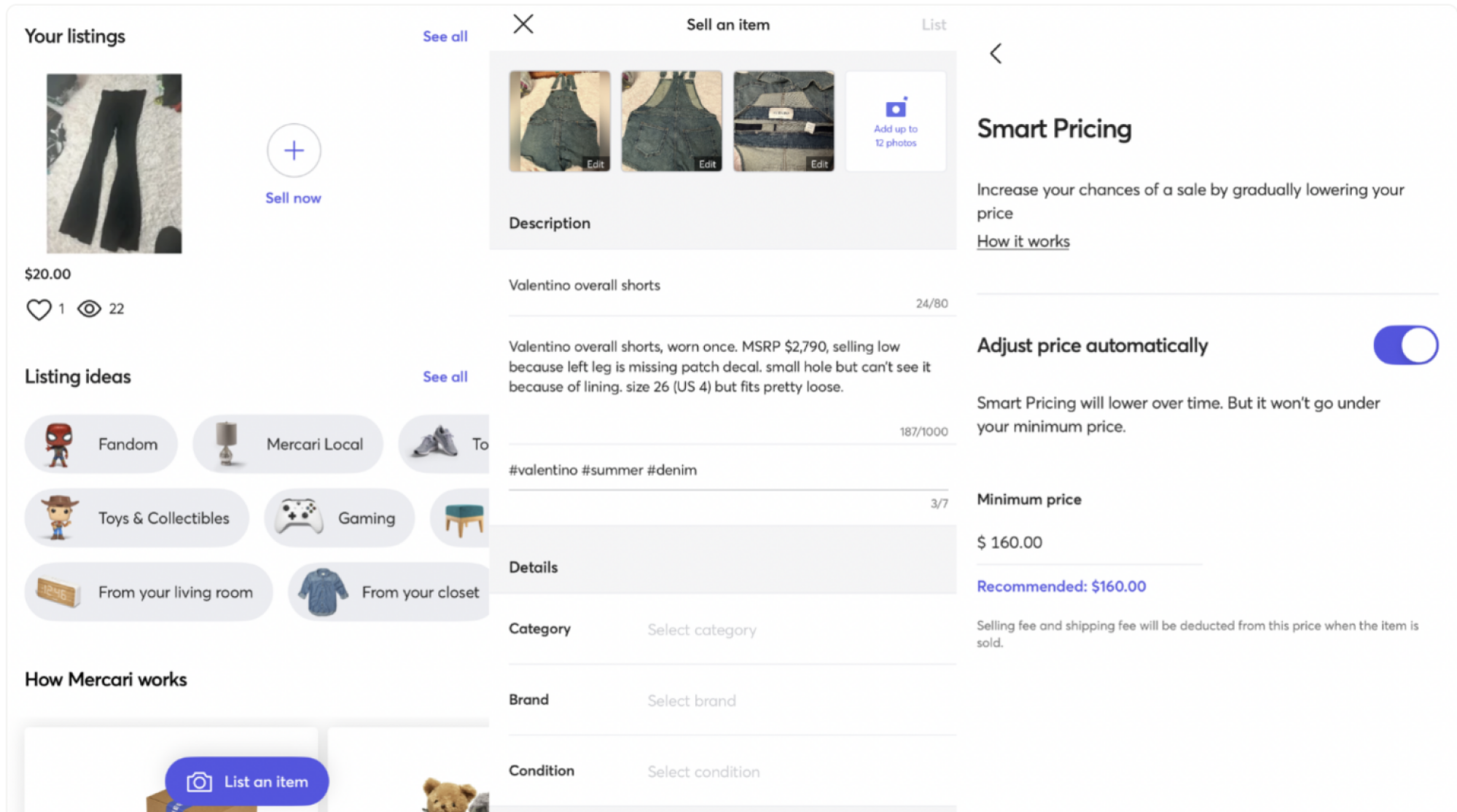 Mercari on iOS