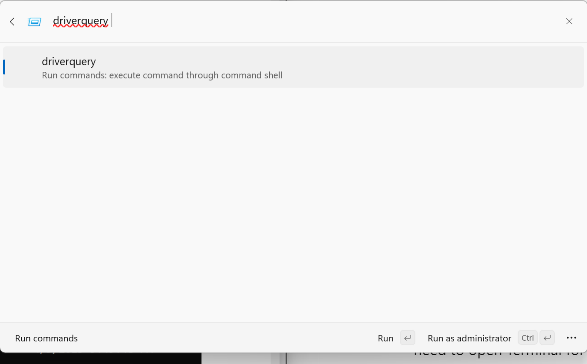 Running a terminal command in Command Palette.