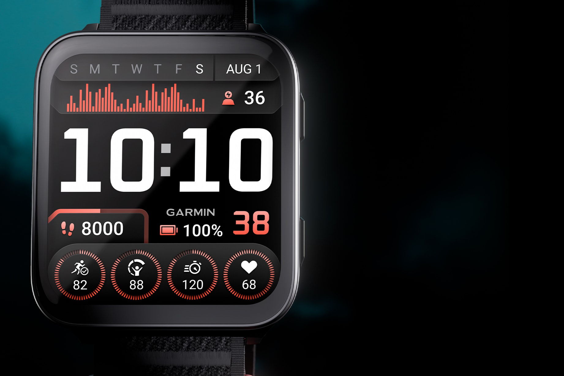 Garmin Venu X1 2in display.