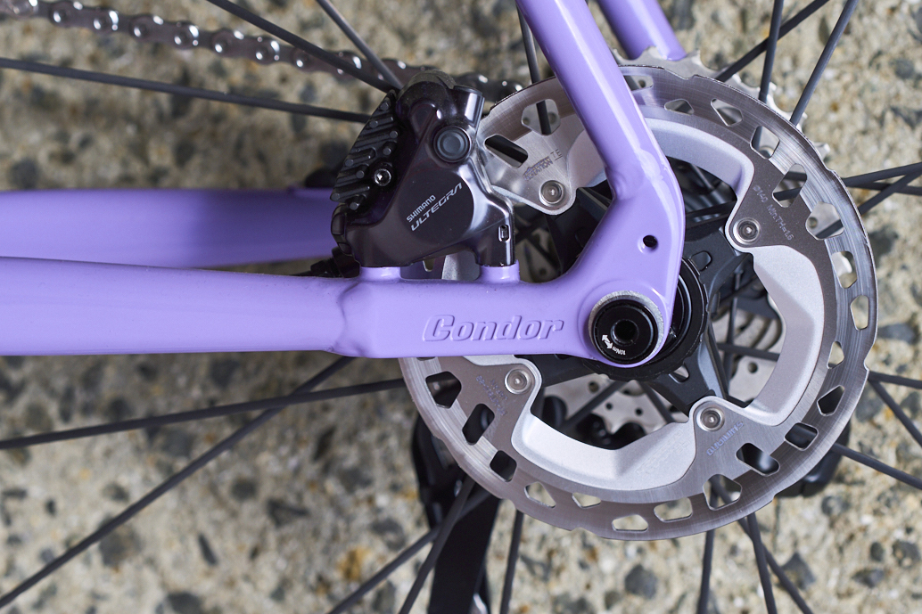 Condor Italia RC Ltd rear dropout showing Condor name.