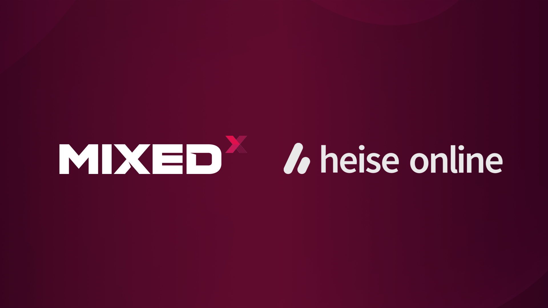 Logo of MIXED and Heise Online against a red background.
