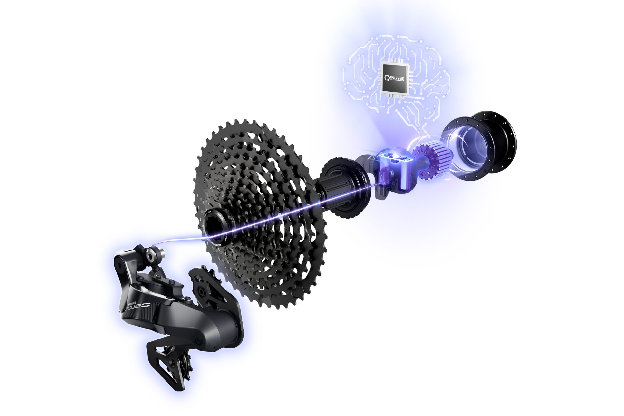 Shimano Q'Auto hub and Cues derailleur