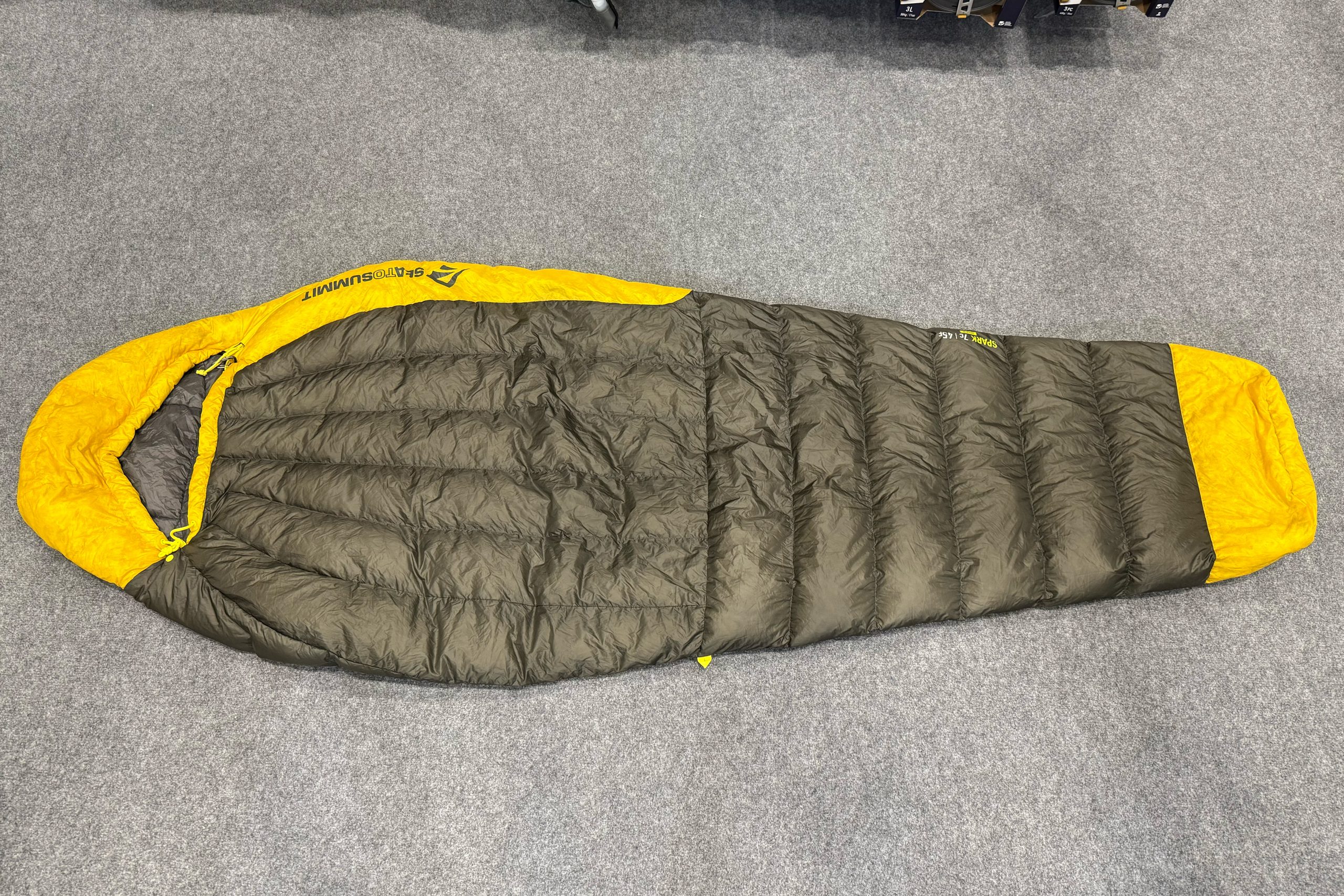 Sea to Summit sleeping bag on floor