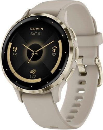 Garmin - Venu 3S GPS Smartwatch 41 mm Fiber-reinforced polymer - Stainless Steel and French Gray
