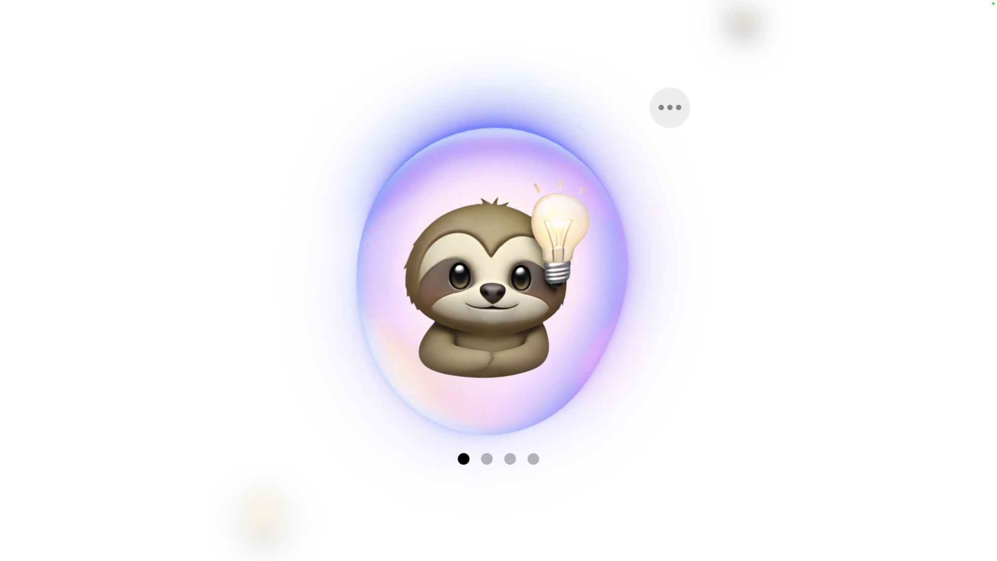 combination of the sloth and lightbulb emojis