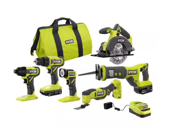 Ryobi 18-volt, six-tool combo kit