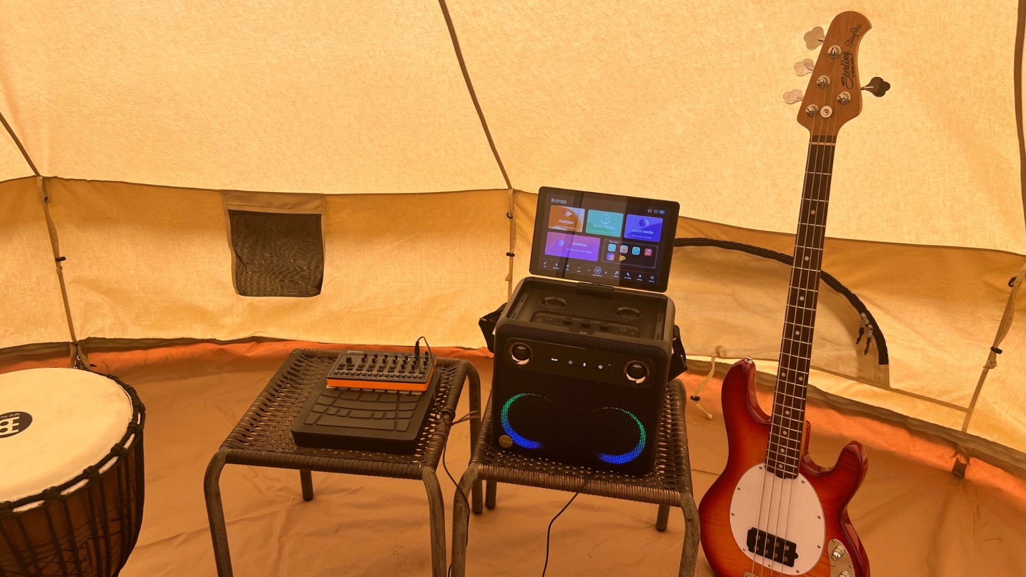 Karaoke Machine, bass guitar