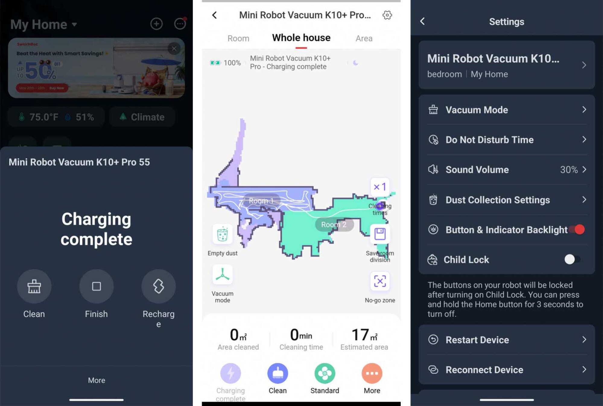Switchbot app screenshots