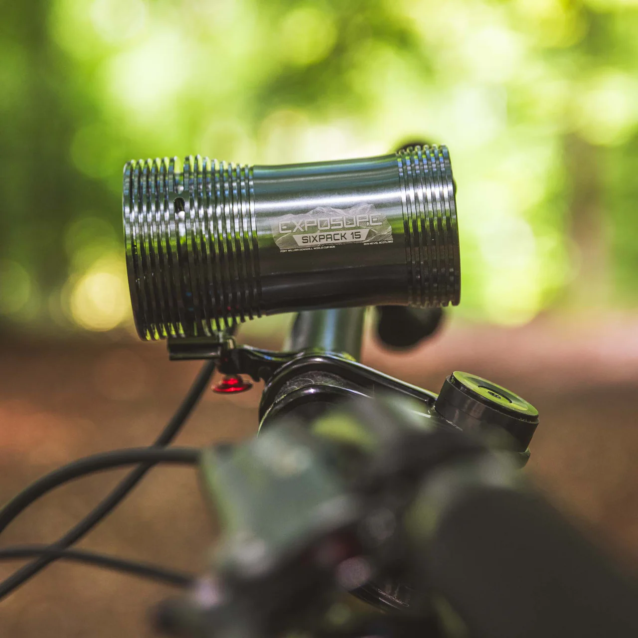Exposure Six Pack Mk15 mounted to a handlebar 