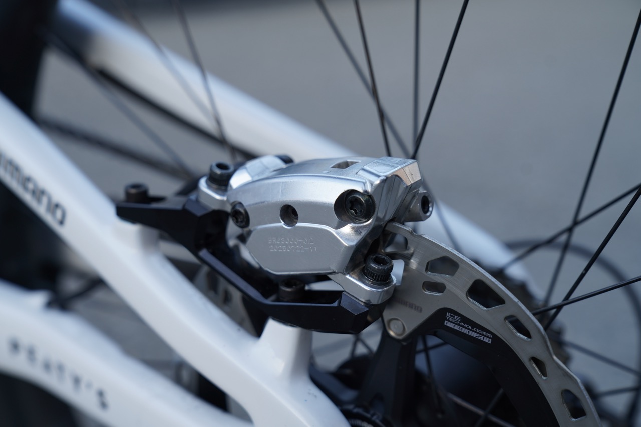 Jackson Goldstone's Santa Cruz V10 at Lenzerheide with Shimano Saint prototype calliper
