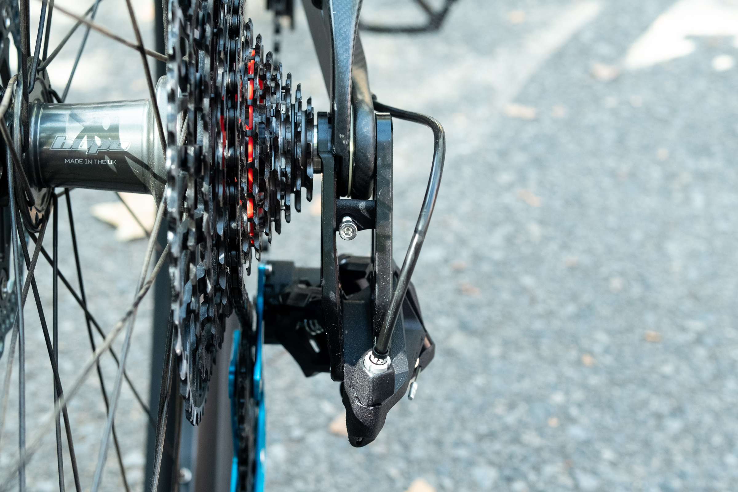Ratio Mech rear derailleur – B-tension screw detail.