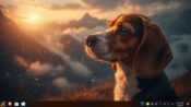 Who's a good boy? RefreshOS's desktop features the "Boundless Beagle."