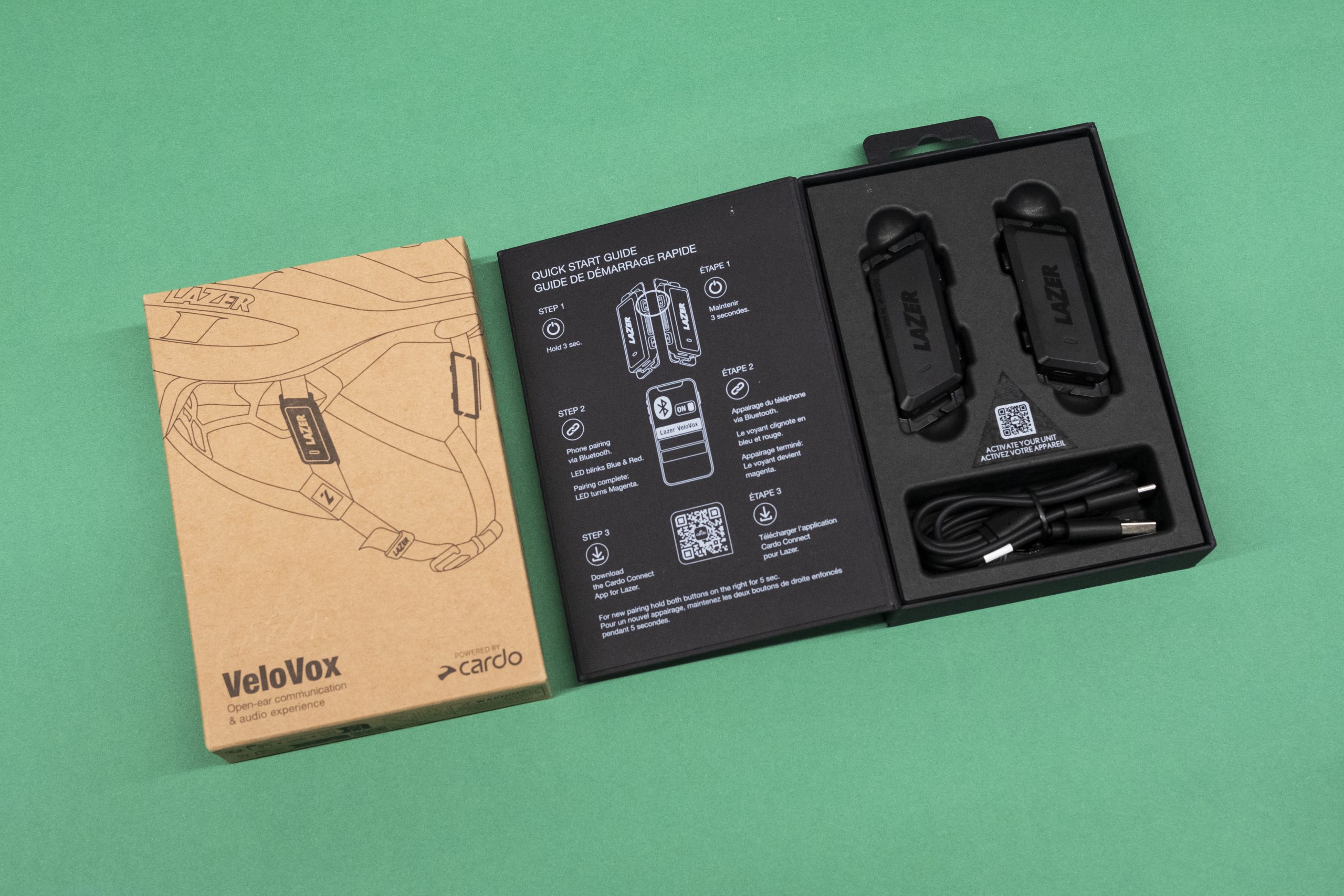 Lazer Velovox intercom system in box