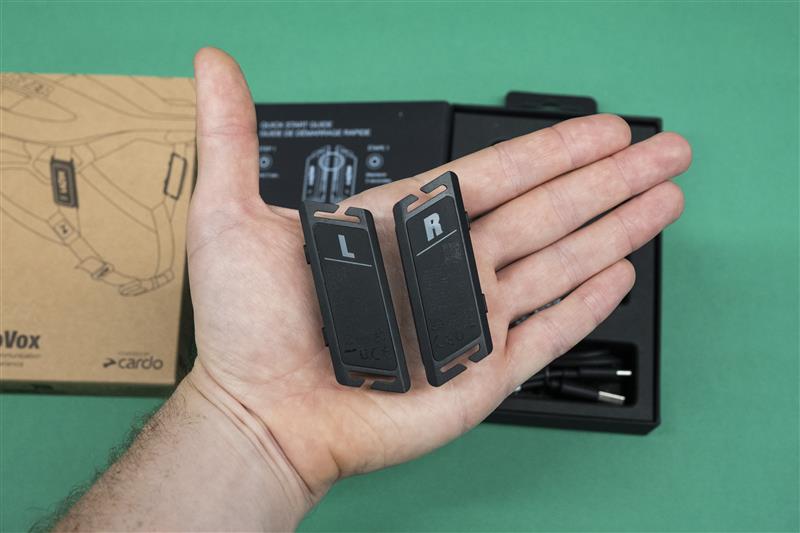 Lazer Velovox intercom system in hand