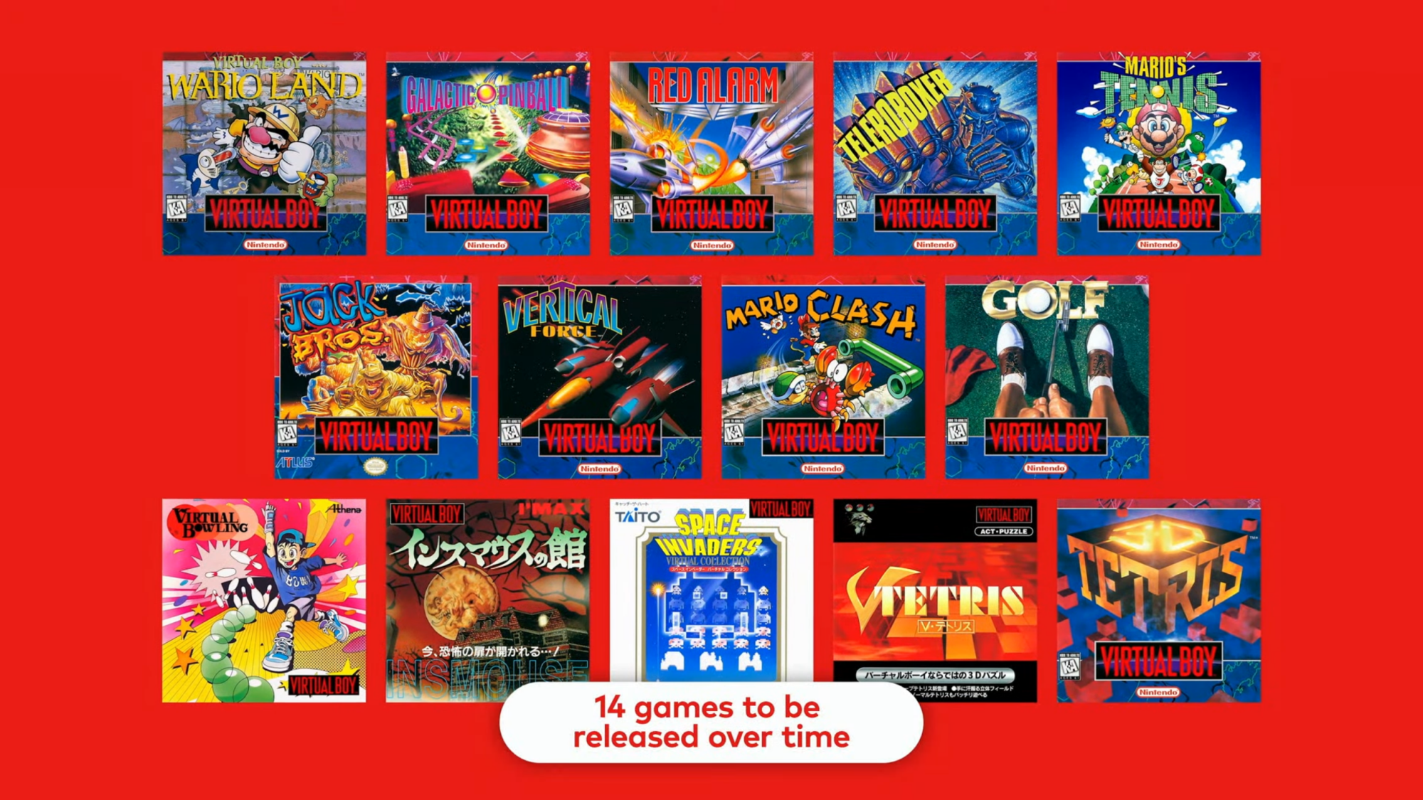 Virtual Boy NSO Game Catalog