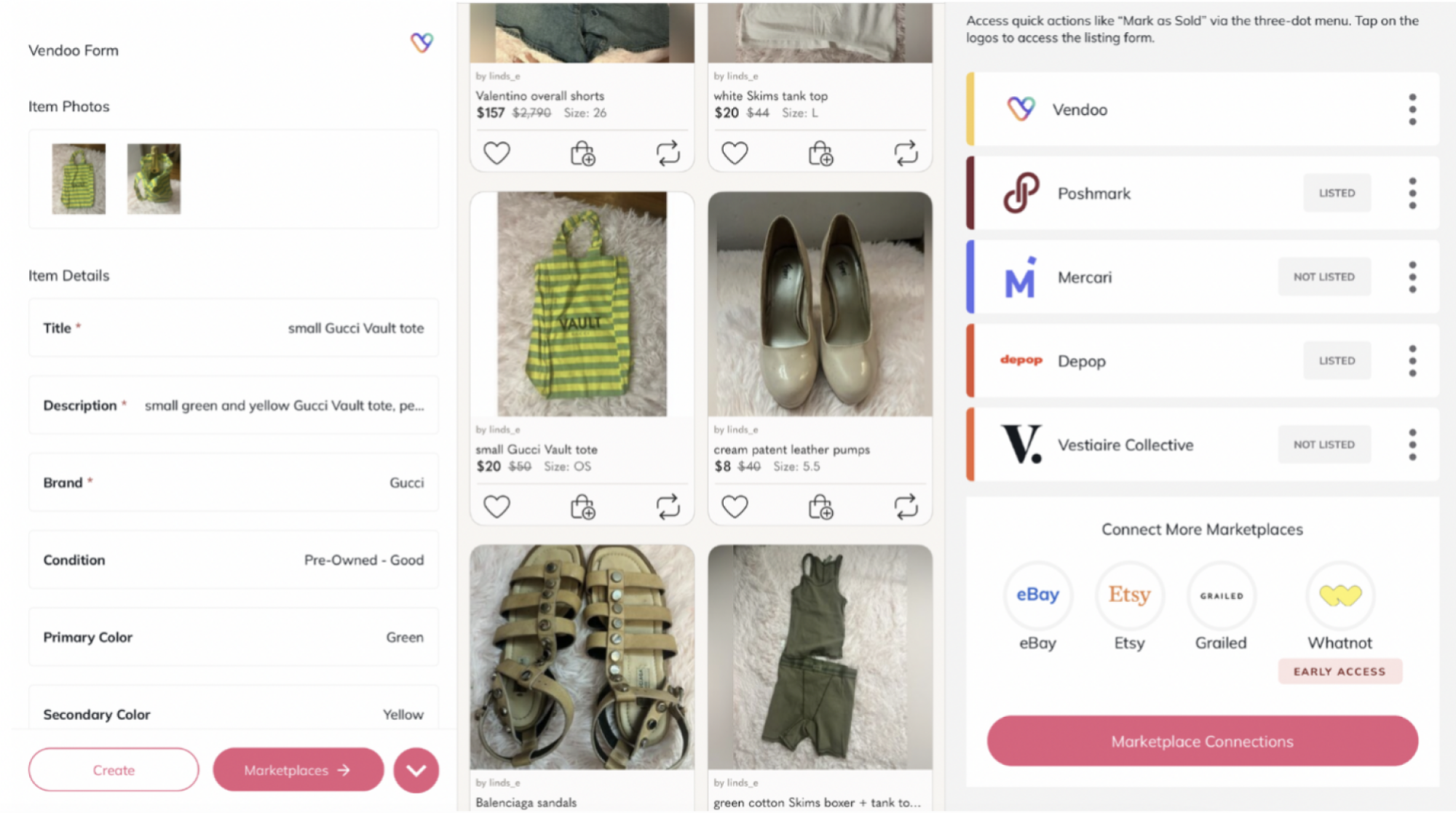 Vendoo in iOS