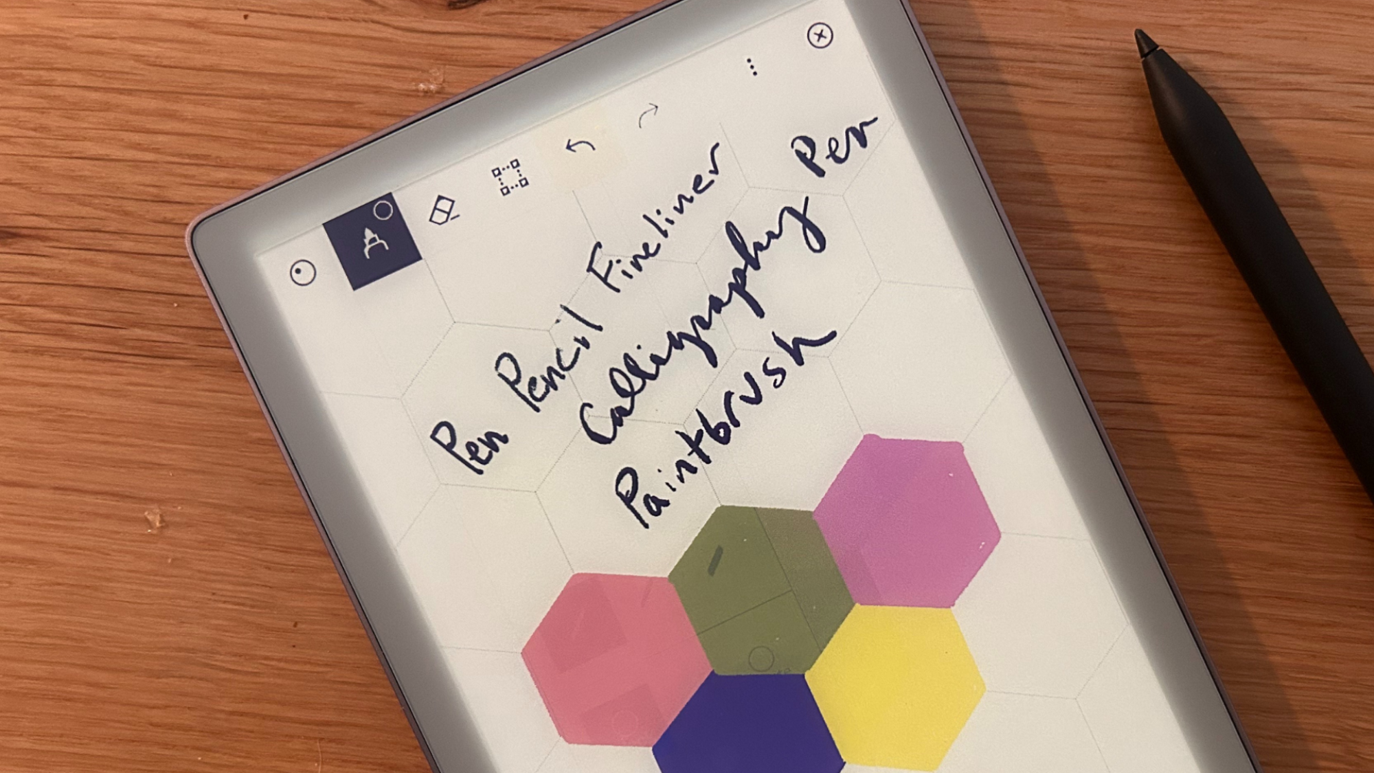 The notes screen on the Paper Pro Move
