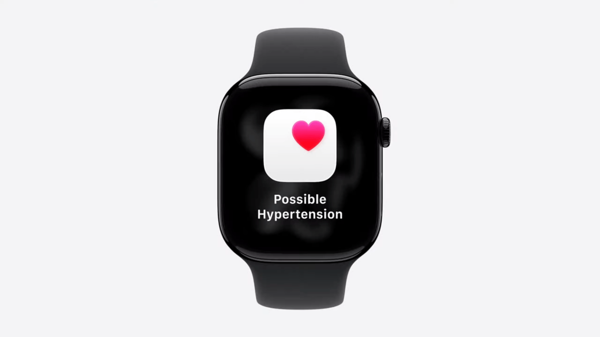 Chronic high blood pressure notification in Apple Watch.