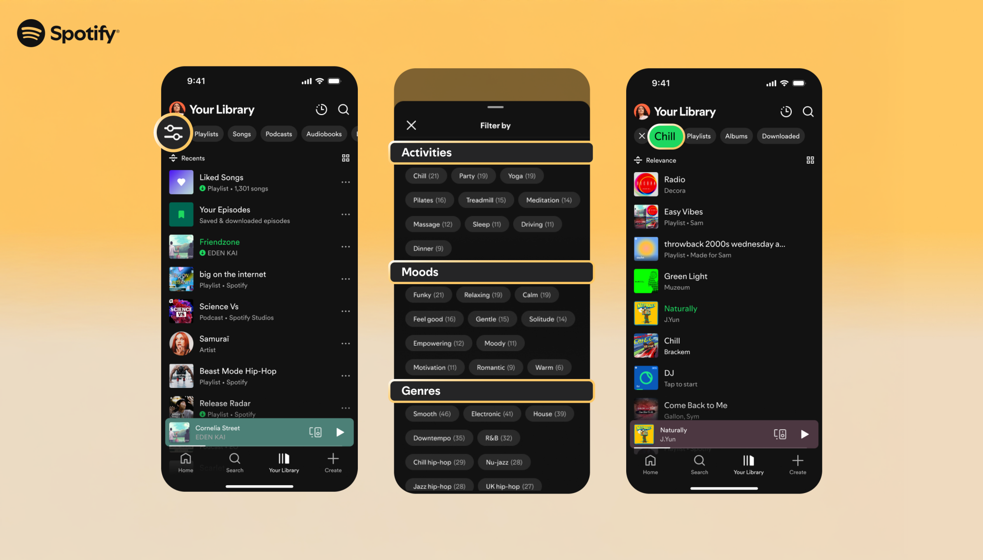 Smart Filters in Spotofy.