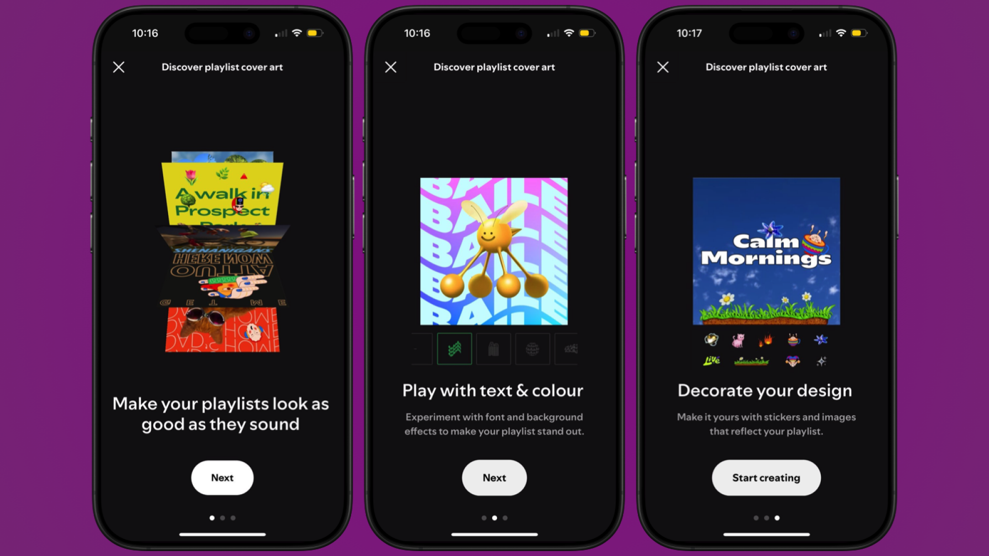 Making cover art for playlists in Spotify.