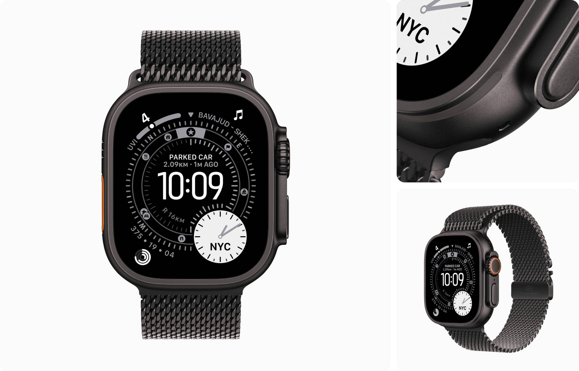 Apple Watch Ultra 3 in Titanium Black.